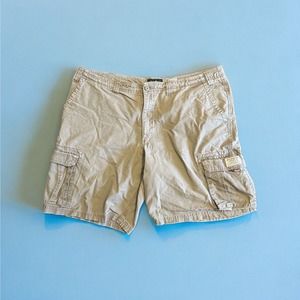Eddie Bauer Cargo Shorts Mens SZ 42 Beige Tan Cargo Khaki Pocket Outdoor Mens